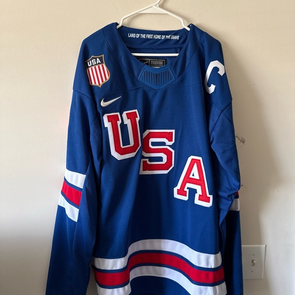 Nike Other - Nike Men's USA Blue Hockey Jersey with Red & White Accents